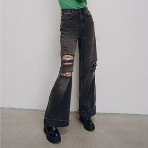 BDG Urban Outfitters Skater Baggy Black Distressed Relaxed Denim Jeans NWT